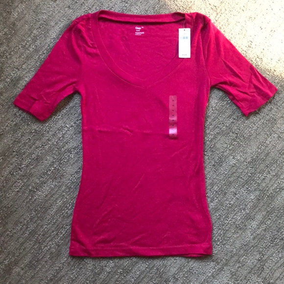 Pink V-Neck T-Shirt - Picture 1 of 2
